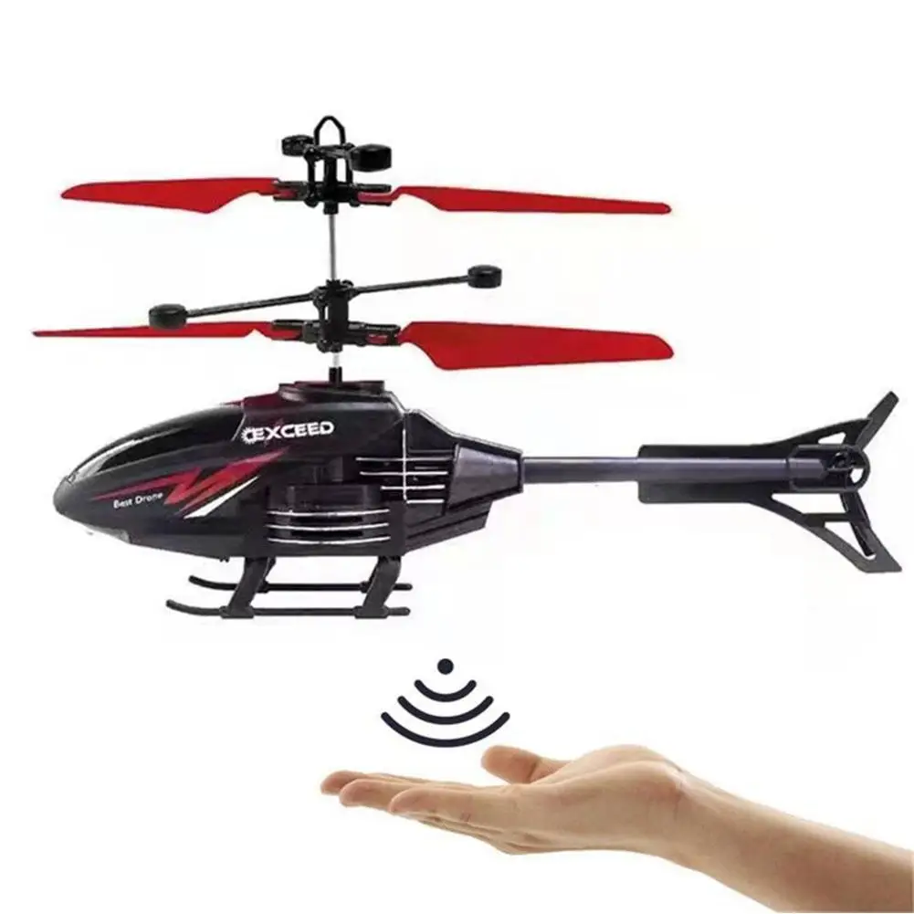 Helicóptero de Control remoto, helicóptero RC de 2 canales, juguetes para niños, juguetes voladores, suspensión de inducción infrarroja, regalos de carga de aviones