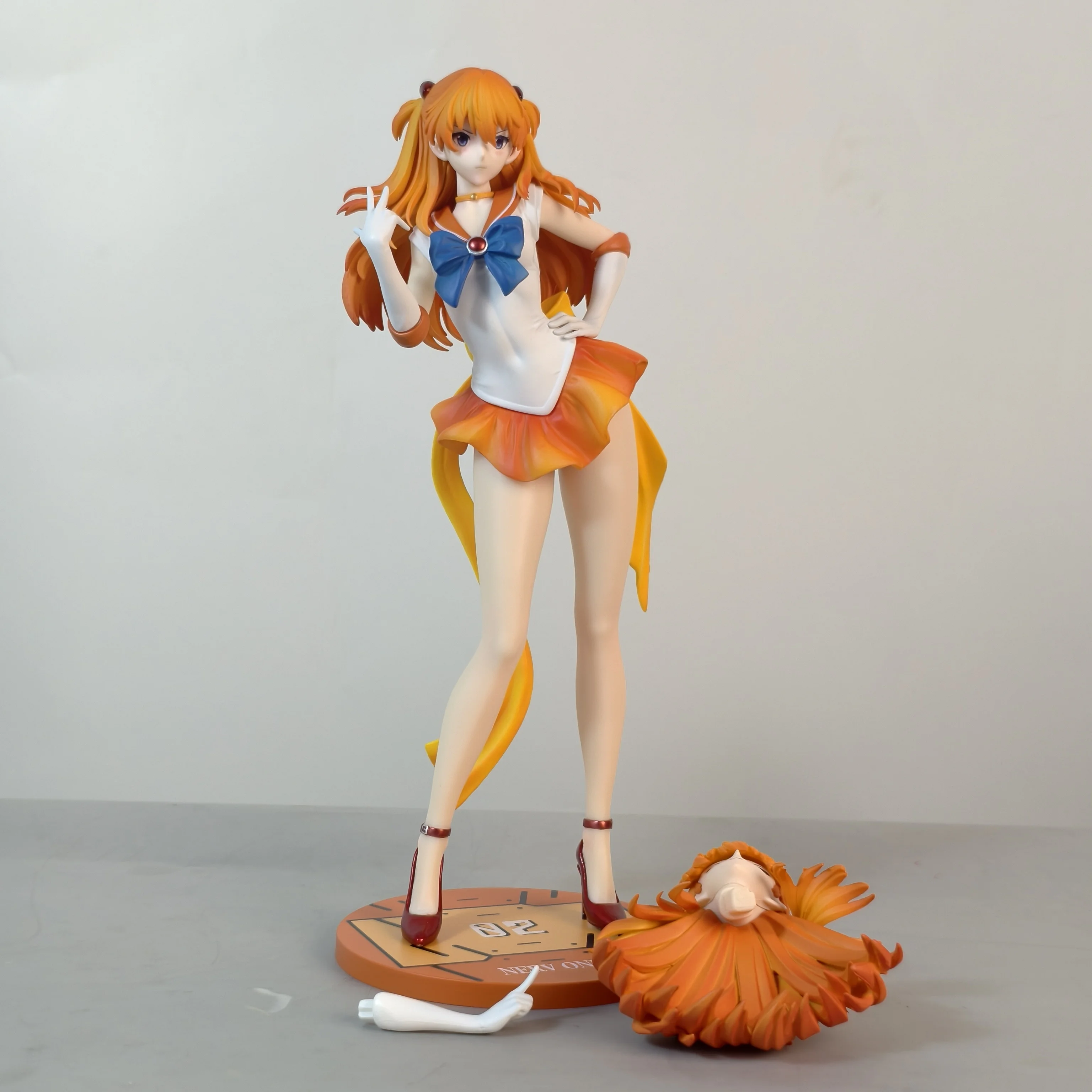 Figuras de Anime EVA Asuka de 29 cm y 11,4 pulgadas, estatua de PVC, adorno de escritorio, colección de figuras, modelo de decoración, juguetes para habitación, escritorio, regalos