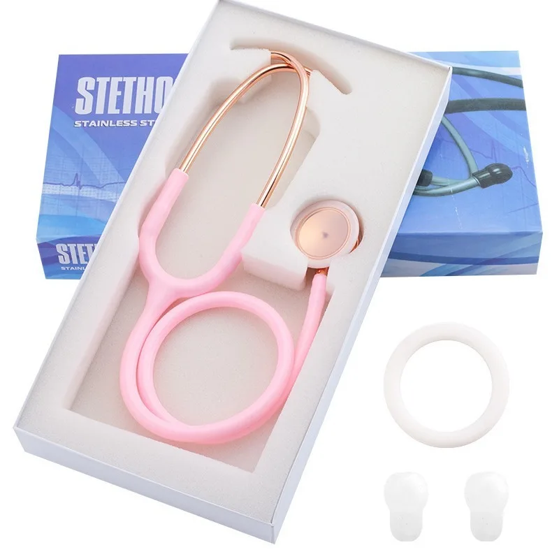 Estetoscopio de doble cara multifuncional de doble cabezal, accesorios de instrumentos protectores, equipo de enseñanza para médico, 1 ud.