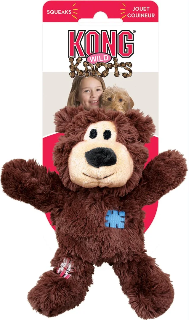 KONG Wild Knots Bear Dog Toy, varios colores al azar