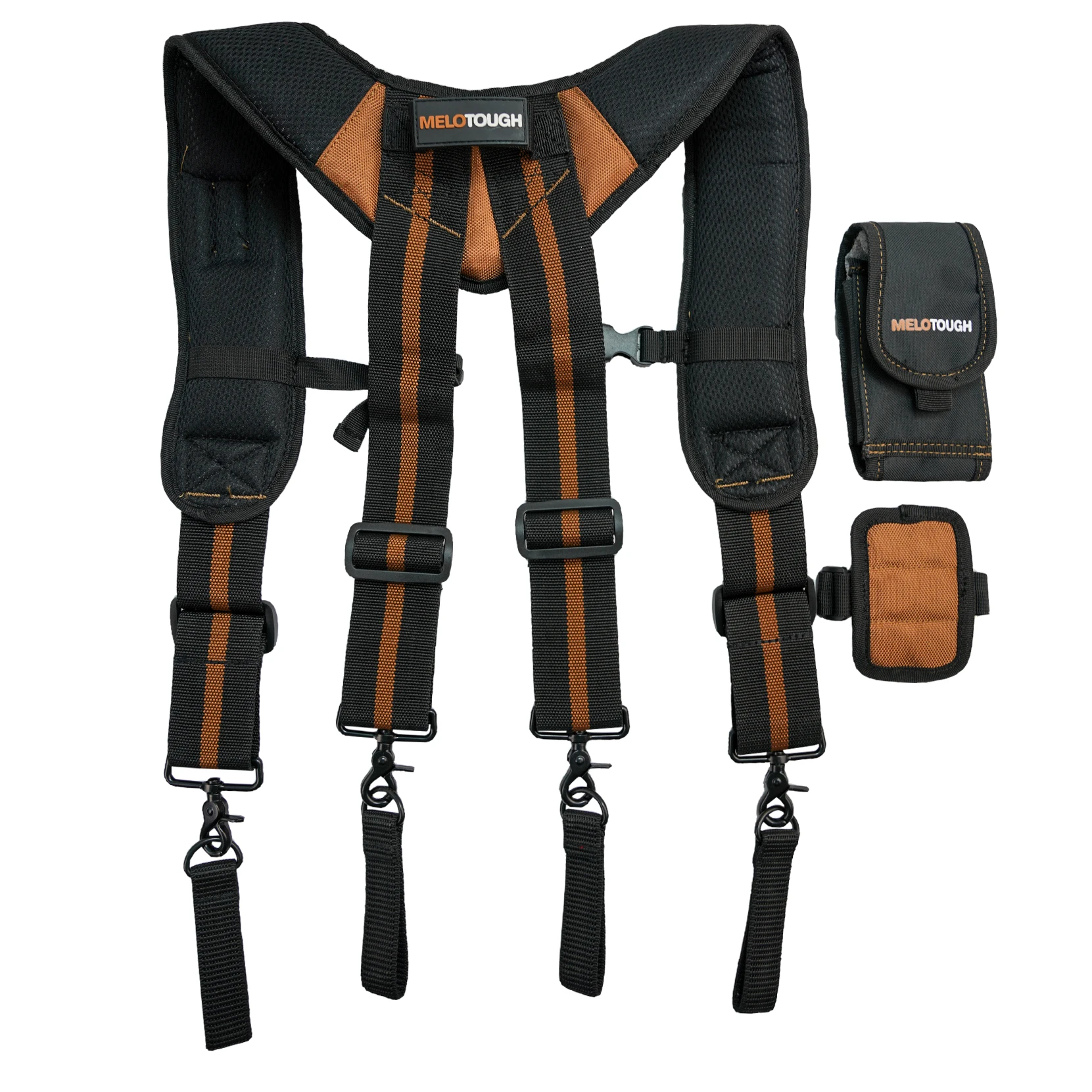 MELOTOUGH Tirantes magnéticos Tirantes para cinturón de herramientas con soporte para teléfono móvil grande