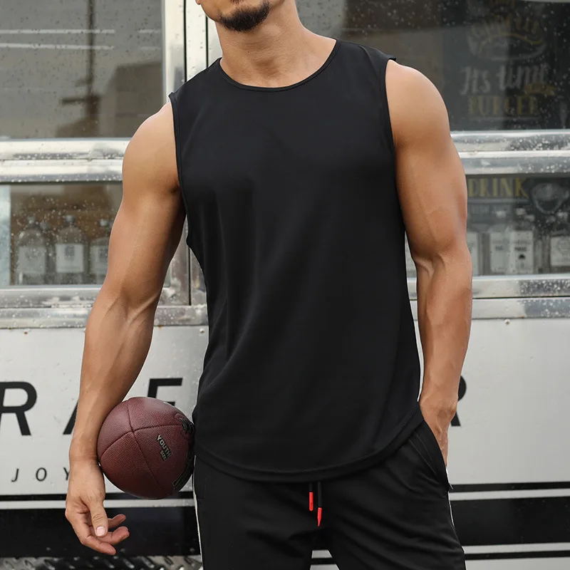 Camiseta sin mangas para gimnasio para hombre, Camiseta deportiva sin mangas para correr, camiseta de entrenamiento de secado rápido para culturismo y gimnasio, chaleco para hombre