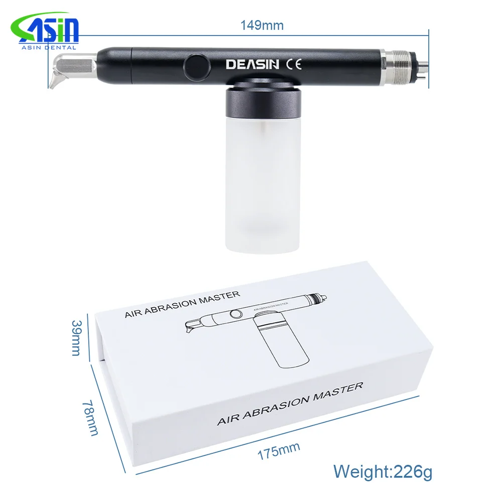 Microblaster Dental de óxido de aluminio/pulidor de abrasión de aire de alúmina, chorro de arena, pluma para blanquear los dientes, 2/4 orificios