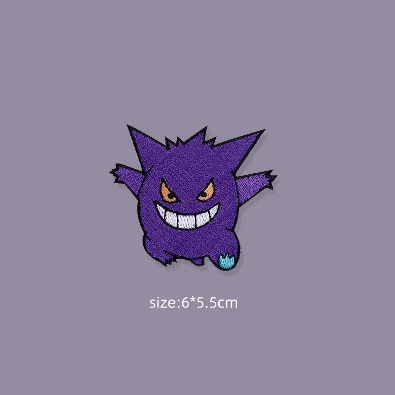 Parche de Gengar de 3 estilos originales, insignia DIY, parche de tela bordado, adorno para ropa, bolsos, chaquetas de plumas y vaqueros, regalo de Navidad