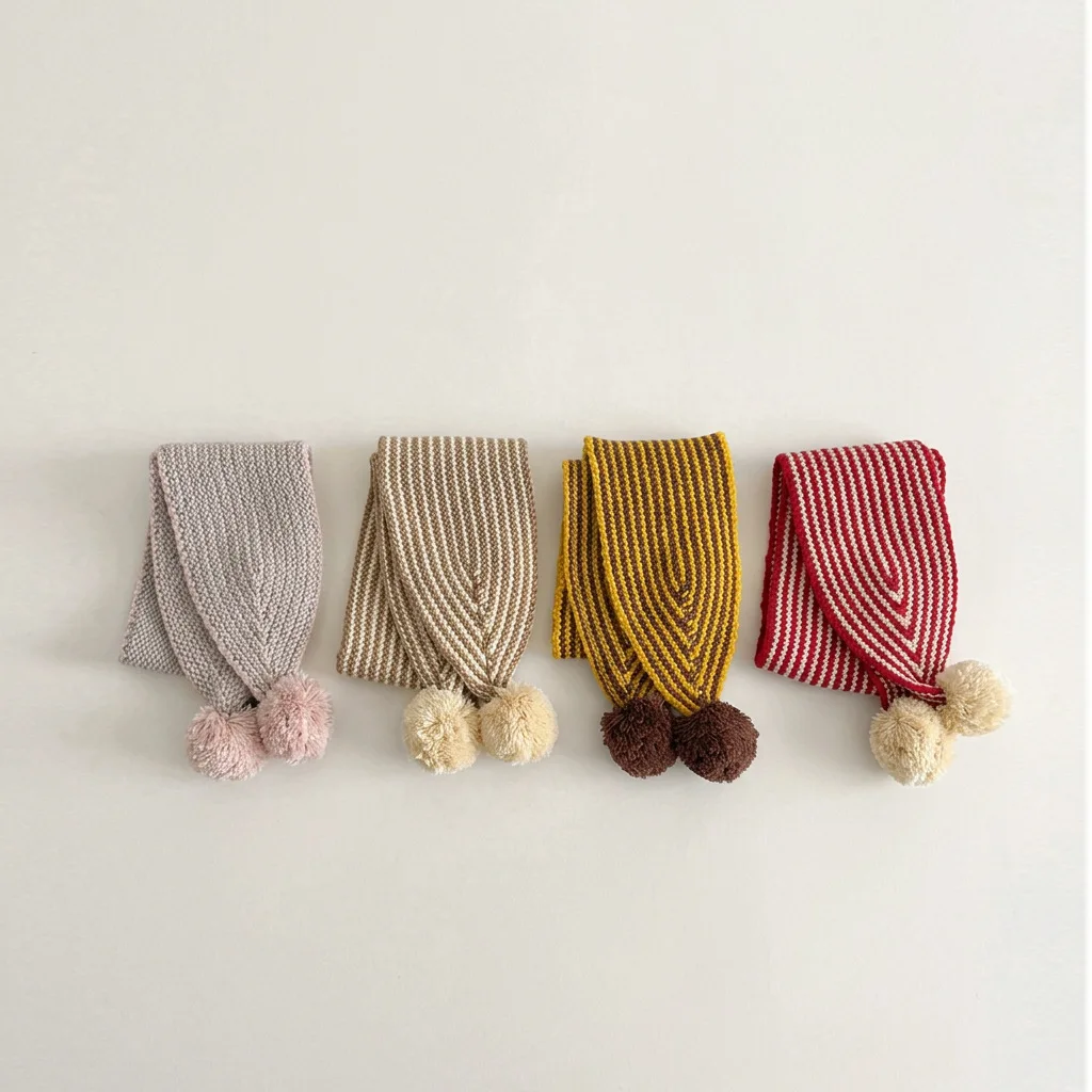 MILANCEL Conjunto de Gorro y Bufanda para Niños de 2 a 6 Años, Bufandas Cálidas de Invierno para Niños, Conjunto de Gorro y Calentador de Cuello para Bebés, Gorro Tejido para Niñas
