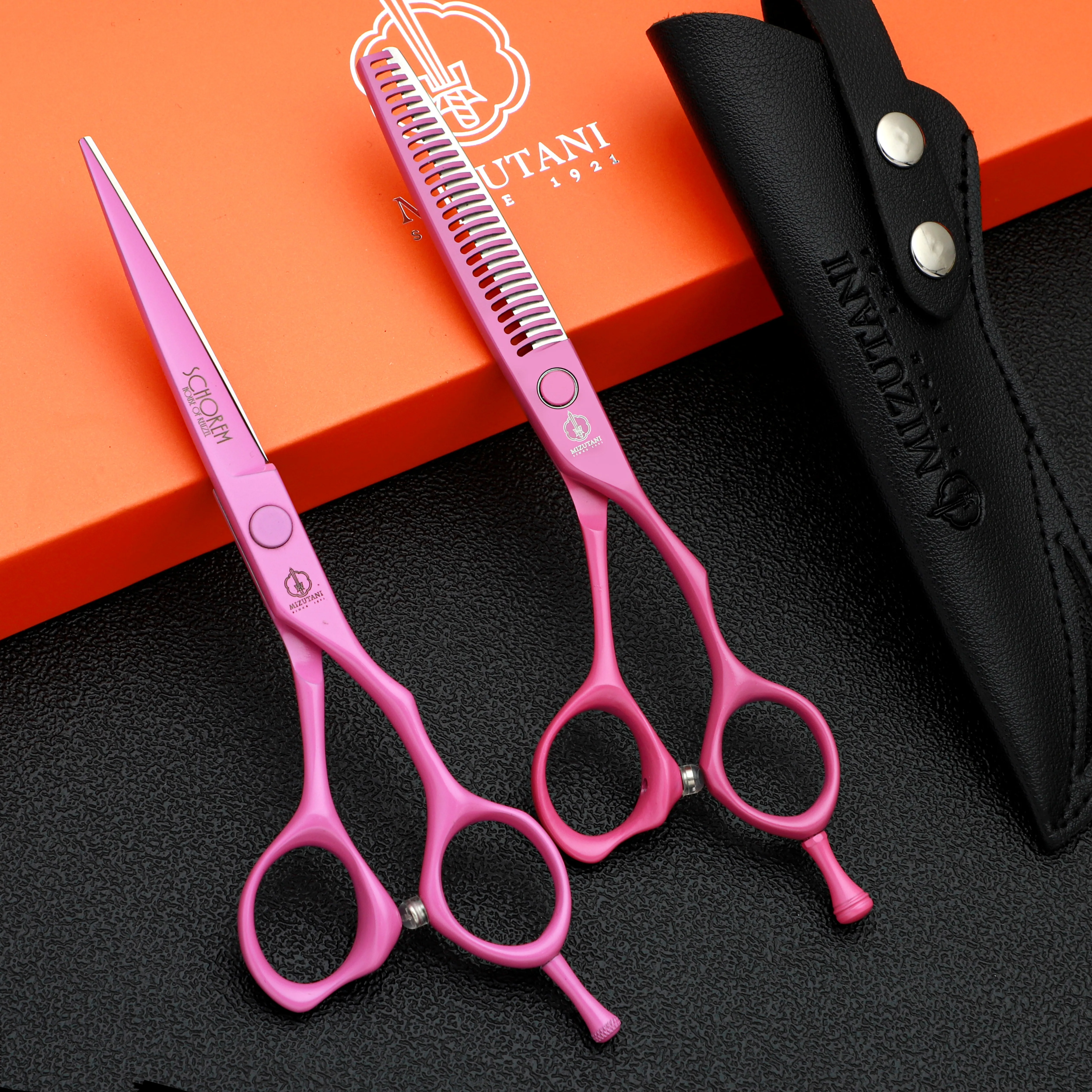 Tijeras rosas nuevas, hechas a mano en Japón, tijeras para el cabello de 5,5/6,0 pulgadas, material VG10, tijeras profesionales para el cabello, herramienta de peluquería