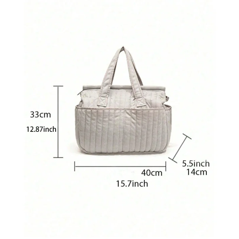 Bolsa de pañales sólida, mochila de pañales multifuncional impermeable a la moda, bolsa de cambio de enfermería para bebé, bolsa grande y elegante