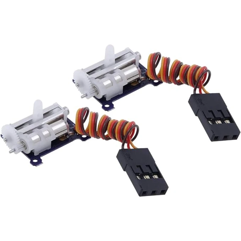 Servo micro lineal RC - Actualización de 2 piezas Servo lineal digital sin núcleo de 9 mm y 1,5 g para mini aviones (lado izquierdo JR)