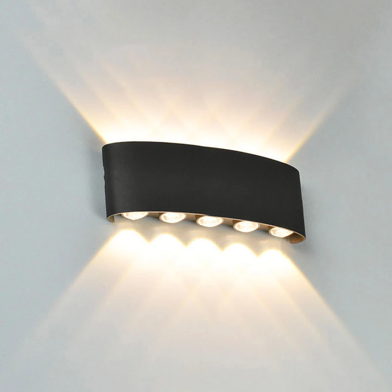 Lámpara de pared LED 4/6/8/10, lámparas de pared para exteriores, iluminación arriba y abajo para decoración de habitaciones interiores, iluminación de jardín, farolas