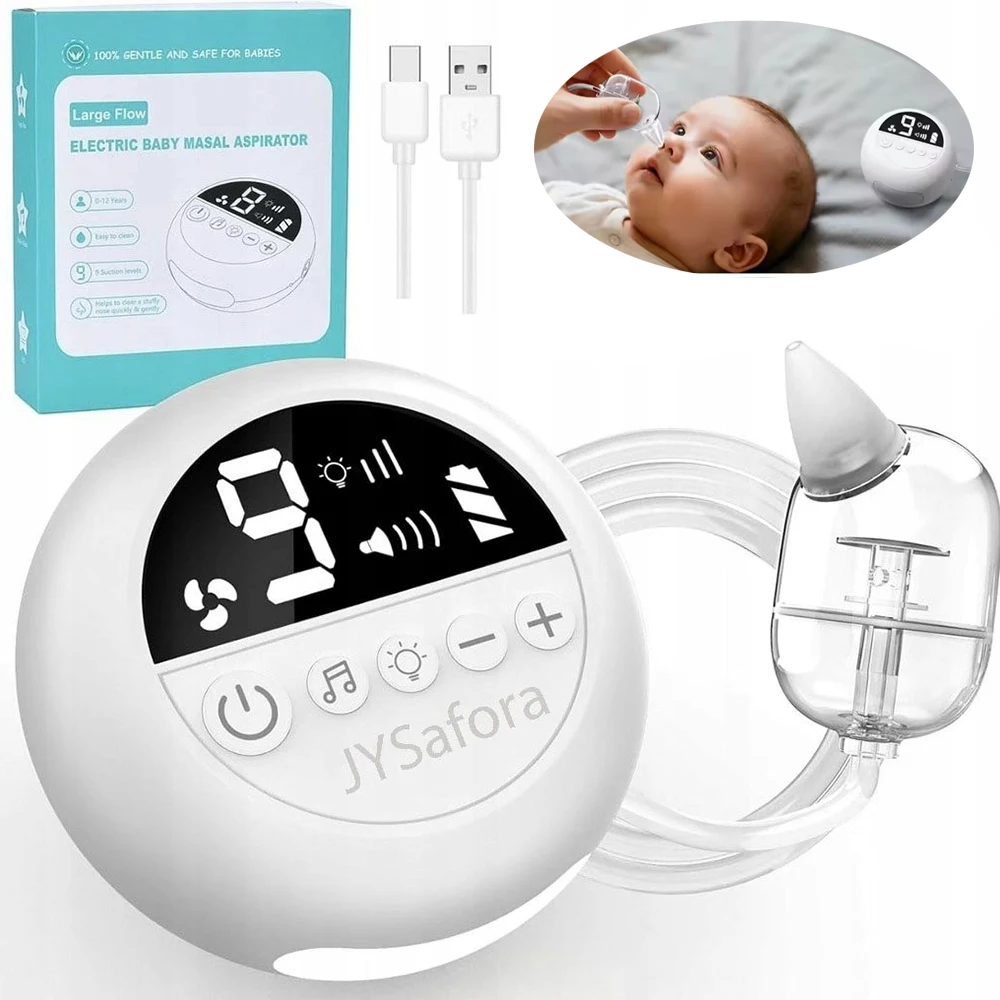 Nuevo aspirador nasal eléctrico para bebés y niños pequeños, recargable, con 9 niveles de succión, fácil de limpiar.