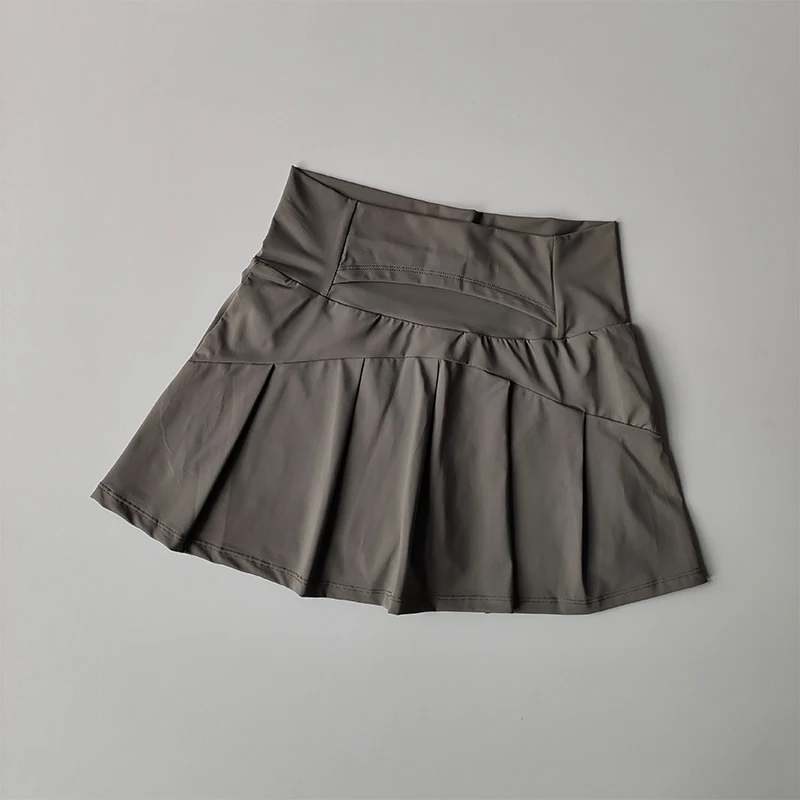 Falda corta deportiva de cintura alta para mujer, faldas deportivas de secado rápido para Fitness, Yoga, correr, tenis, Golf