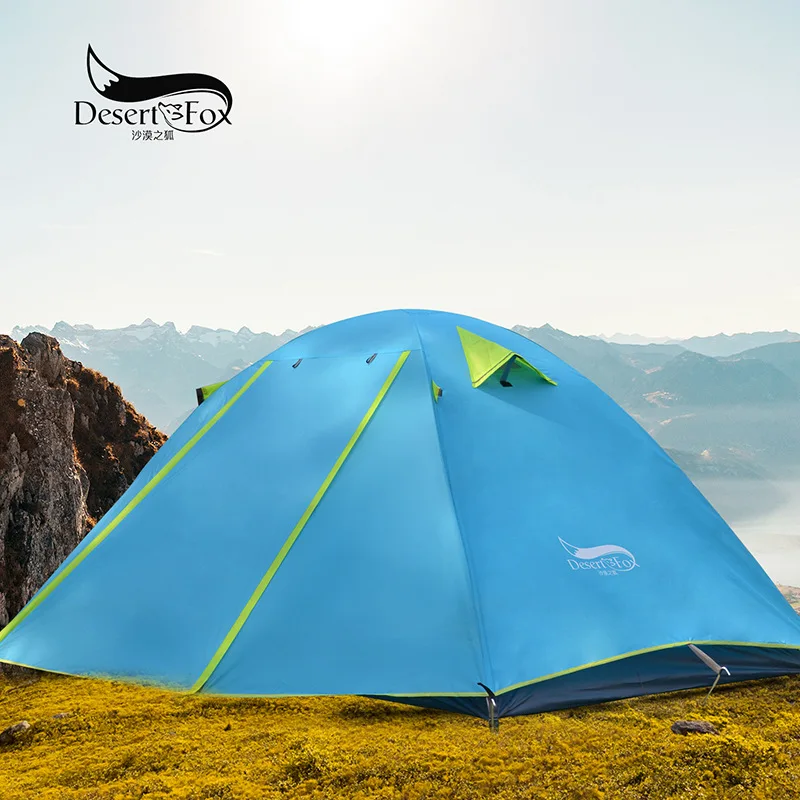 Desert Fox tienda de campaña al aire libre para una sola persona, de doble capa poste de aluminio, profesional, resistente a la lluvia y al viento, Hikin