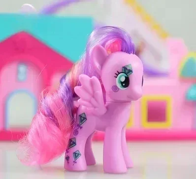 Figuras originales de Anime Hasbro My Little Pony, lindo Twilight Sparkle Rainbow Fluttershy Pinkie Pie, modelo de juguete para regalo