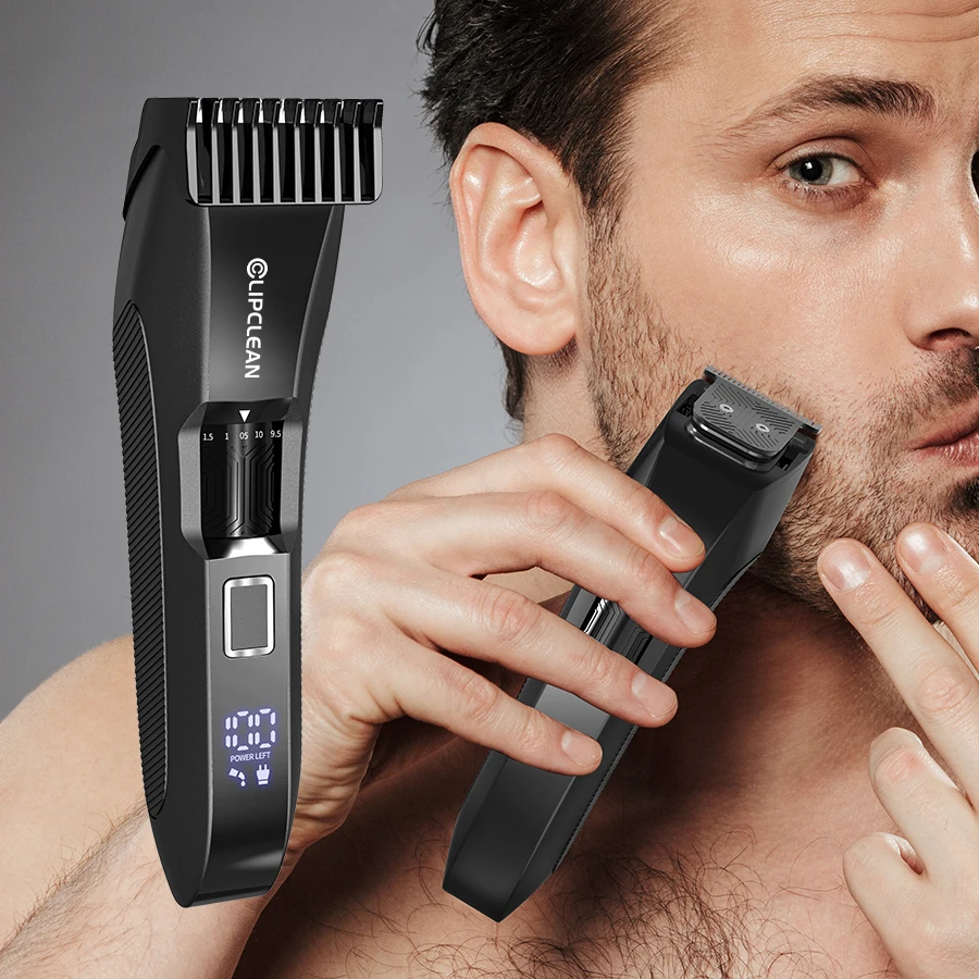 Recortadora de Barba para Hombre, Recortadora con Dial de Precisión - Afeitadora Facial - 20 Ajustes de Longitud, Recortadora Impermeable para Uso en Seco/Húmedo