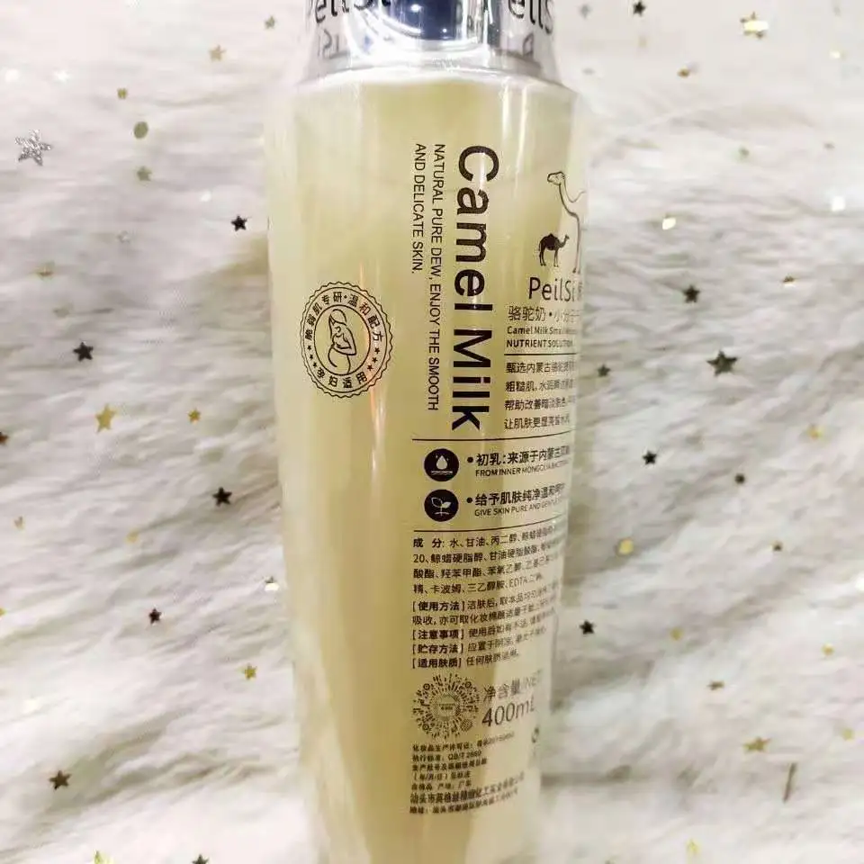 400ml leche de camello molécula tóner colágeno reparación hidratante cara suaviza arrugas tóner Control de aceite belleza piel cara