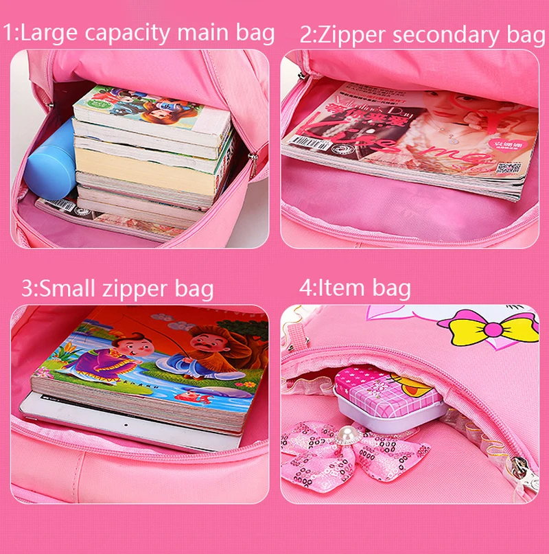 Mochila para niños, bolso escolar rosa con bonito gato para guardería, mochila para niñas, estudiantes y adolescentes, mochila escolar impermeable para primaria