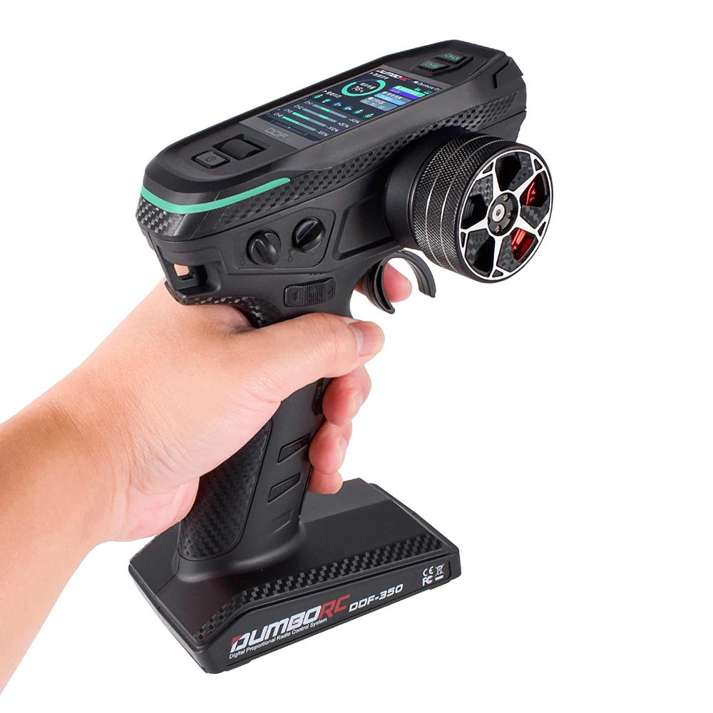 Transmisor DDF-350 DUMBORC con receptor 2,4G 10CH mando a distancia de Radio Digital para RC coche barco tanque LCD sistema FHSS