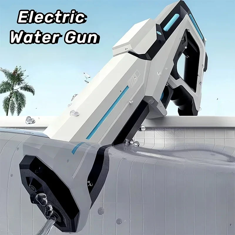 Pistolas de agua eléctricas para adultos, potentes, con succión automática de agua, juguete de verano para la playa, para niños, regalo para niños