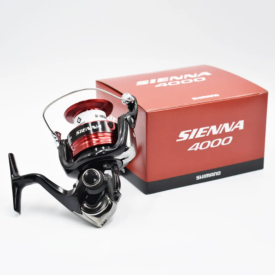 SHIMANO-carrete de pesca giratorio SIENNA, bobina de Metal, AR-C, agua dulce y Marina, potencia máxima de 8,5 kg