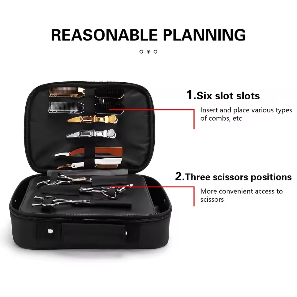 Bolsa de Almacenamiento para Herramientas de Peluquería, Bolsa para Tijeras, Estuche de Transporte para Belleza, Caja de Maquillaje Portátil, Bolsa Organizadora para Productos de Belleza y Peluquería