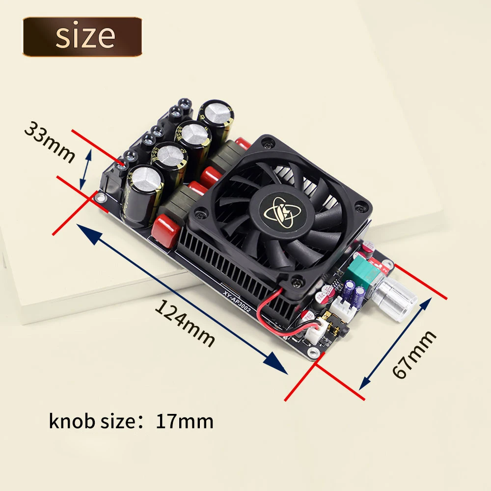 Placa amplificadora Digital TPA3255 Pure Post Stage XY-AP3002 600W alta potencia HD calidad de sonido MCU sonido Anti POP para sistemas de Audio