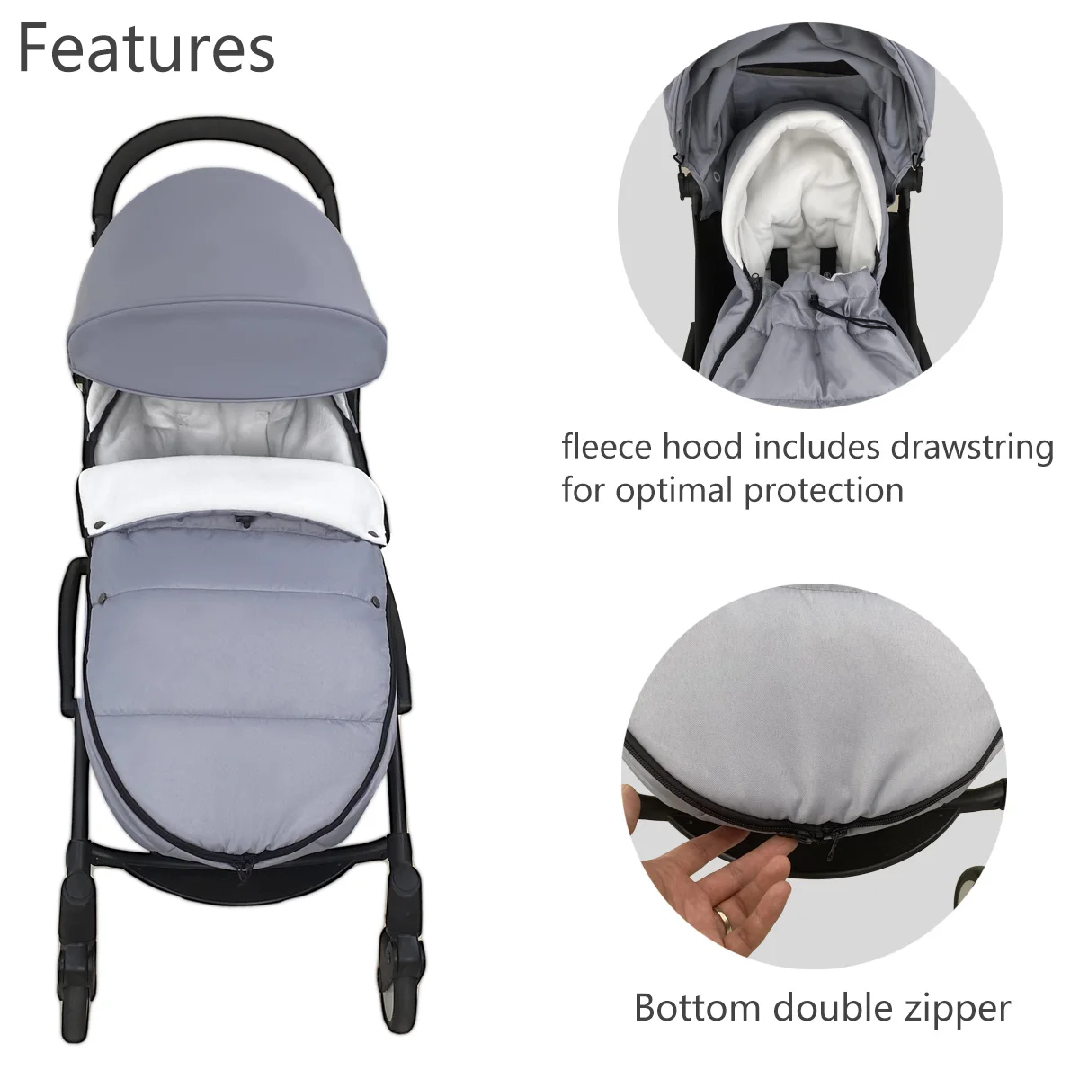 Cochecitos universales, chancelera Compatible con Babyzen YOYO, YOYO2, calcetines cálidos impermeables, accesorios para cochecito de bebé