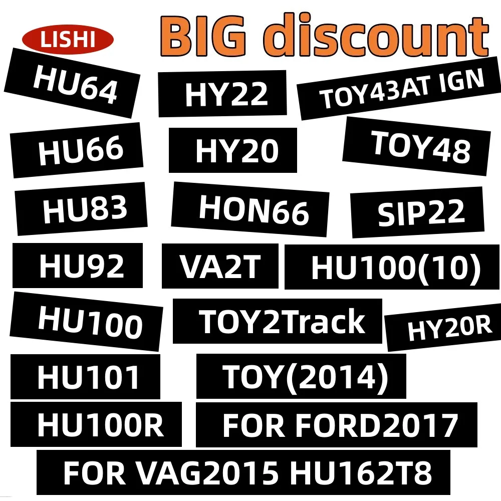 Lishi 2 en 1 HU162T (8) HU162T 9 CORT HU162T 10 CORT HU162T9IGN