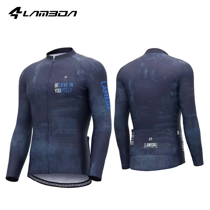 Lameda-Camiseta de ciclismo profesional para hombre y mujer, Jersey para bicicleta de montaña, transpirable, de manga larga, ropa deportiva