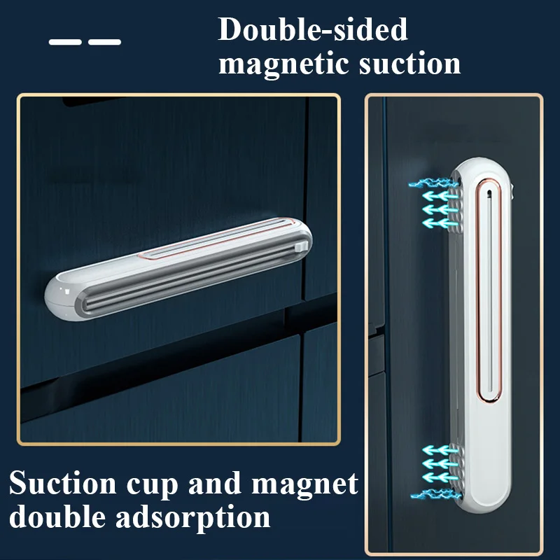Nueva caja de corte de envoltura de plástico, película recargable de succión magnética montada en la pared, dispensador de papel de aluminio de estaño con cortador