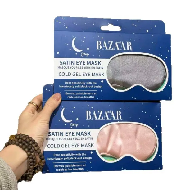 Juego de Tres Piezas de Antifaces de Seda de Alta Gama, Transpirables, Bloquean la Luz, Protegen los Ojos, Ideales para Siestas, Portátiles, con Sensación Refrescante