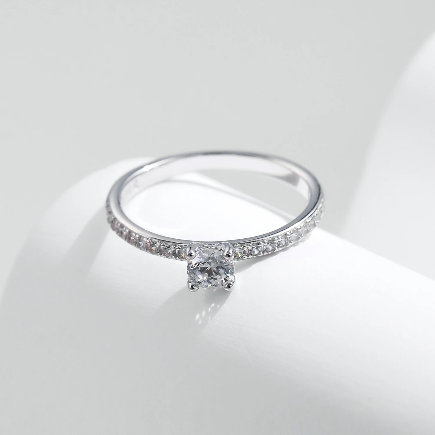 Anillo de moissanita de Color MODIAN D, anillo de diamante de laboratorio de Plata de Ley 925 cuadrado delicado para mujer, joyería llamativa de boda