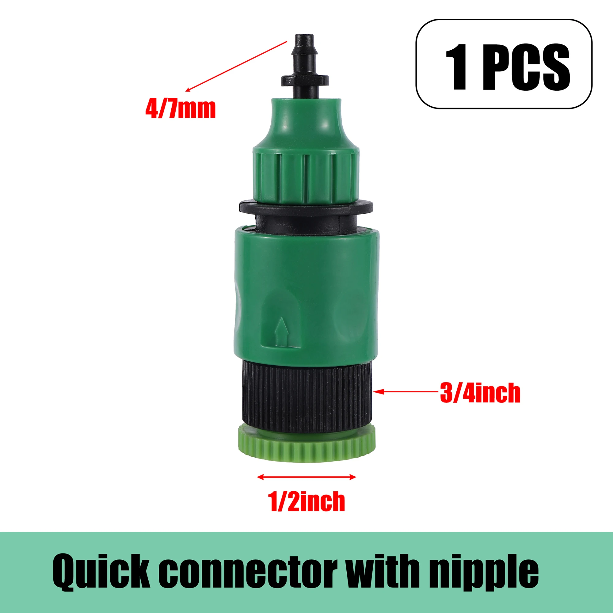 Válvula roscada de 3/4 "con conector de pezón de 16mm, válvula de cierre de manguera de jardín, adaptador de grifo desviador de manguera para lavado de coches, riego de jardín