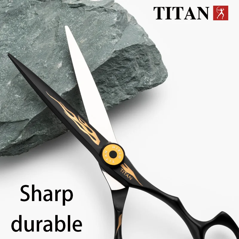 Tijeras de Peluquería TITAN, Tijeras Profesionales para Cortar el Cabello, Tijeras de Entresacar, Acero VG10