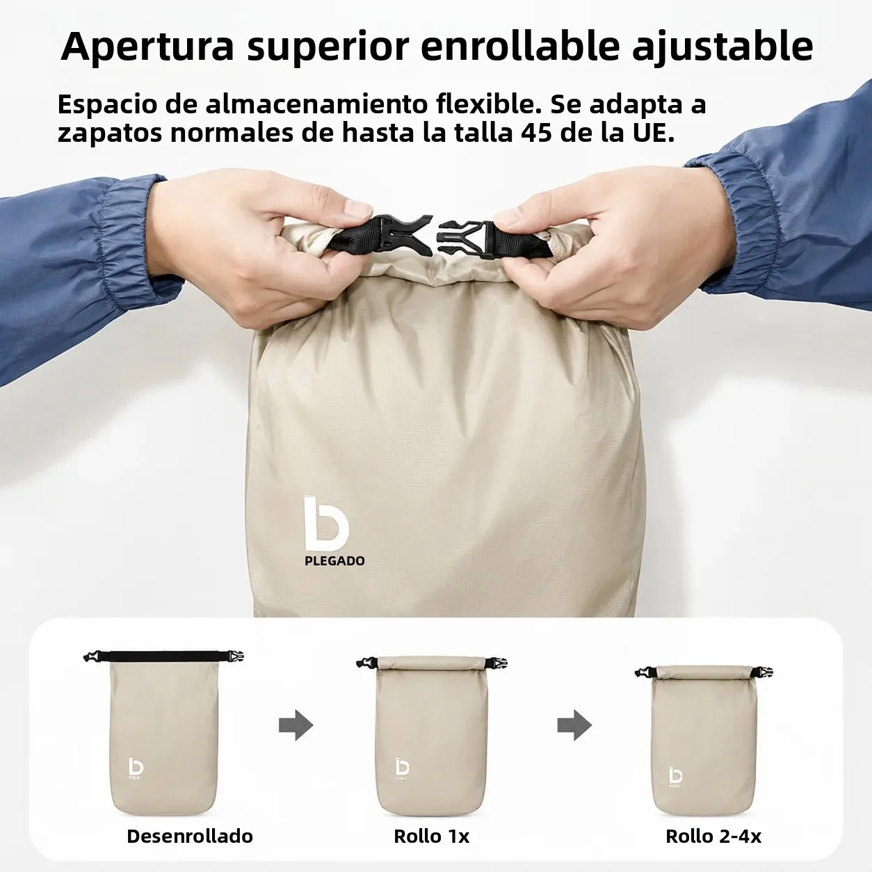 Bolsa de nailon para zapatos, mochila ligera portátil, bolsa de almacenamiento externa para zapatos, soporte plegable para viajes, gimnasio, senderismo y exteriores