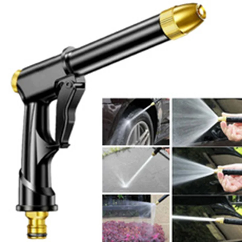 Pistola de agua de alta presión para lavado de coches, boquilla de manguera de riego de jardín, rociador de espuma, junta de grifo de agua, conector rápido