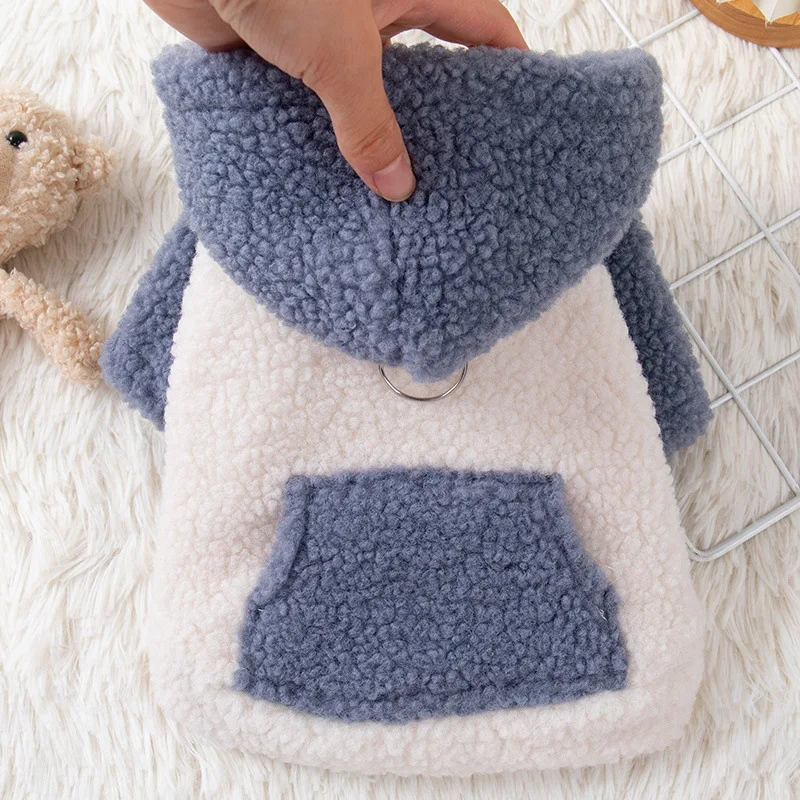 Sudadera con Capucha para Perro o Gato, con Hebilla, Suéter Invernal para Mascotas, para Perros Pequeños, Chihuahua, Poodle, Cachorros, Ropa con Capucha para Mascotas