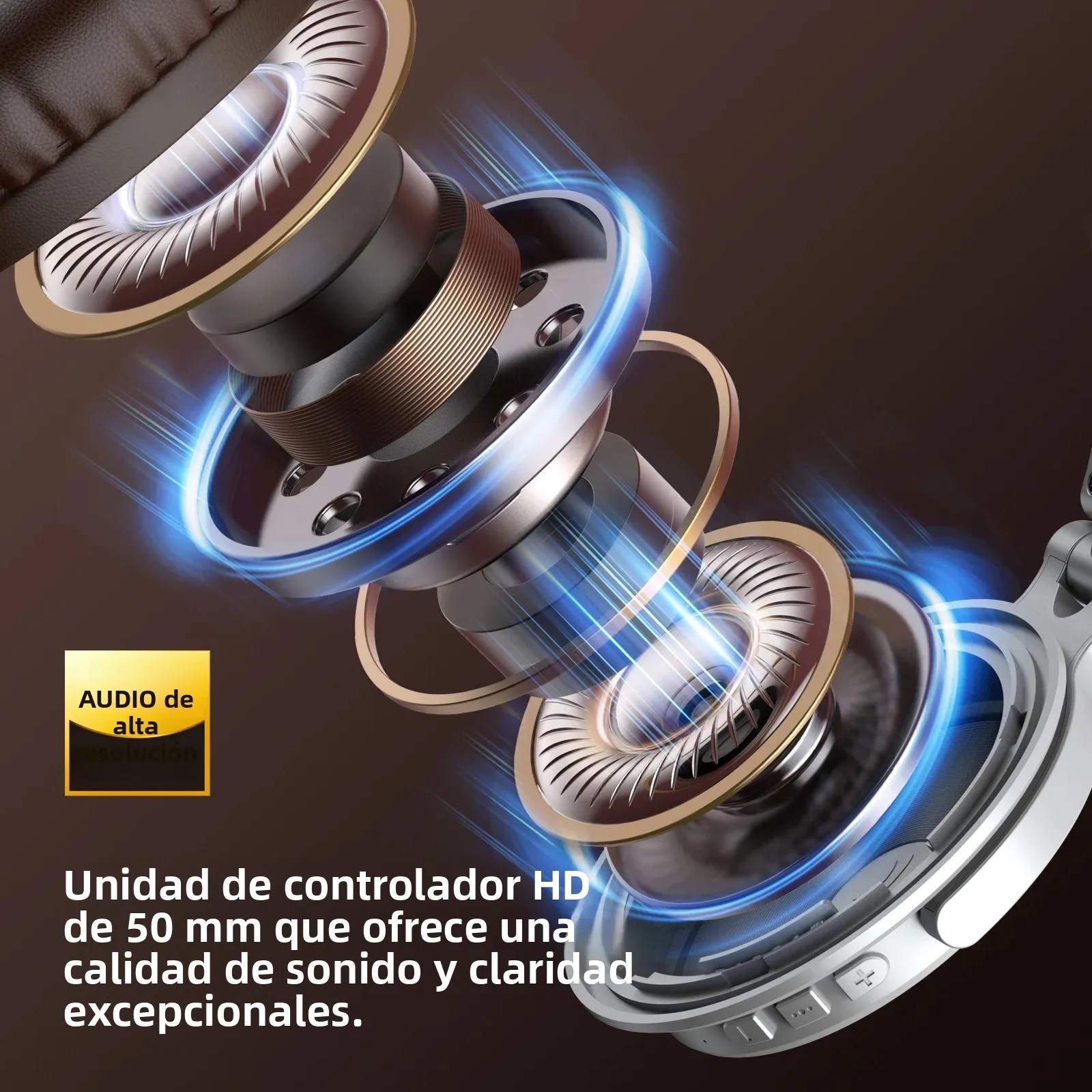 Oneodio Upgrade Pro C auriculares inalámbricos Bluetooth 5,2 sobre la oreja tipo C auriculares deportivos Bluetooth con micrófono Audio de alta resolución 110 horas