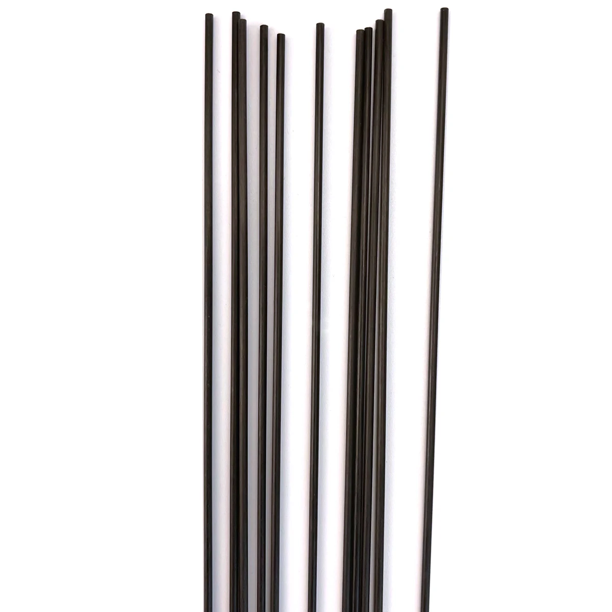 Varilla redonda de fibra de carbono, diámetro de 1MM, 2MM, 3MM, 4MM, 5MM, 6MM, 0,5 M, peso ligero de alta resistencia, accesorio compuesto DIY para avión RC