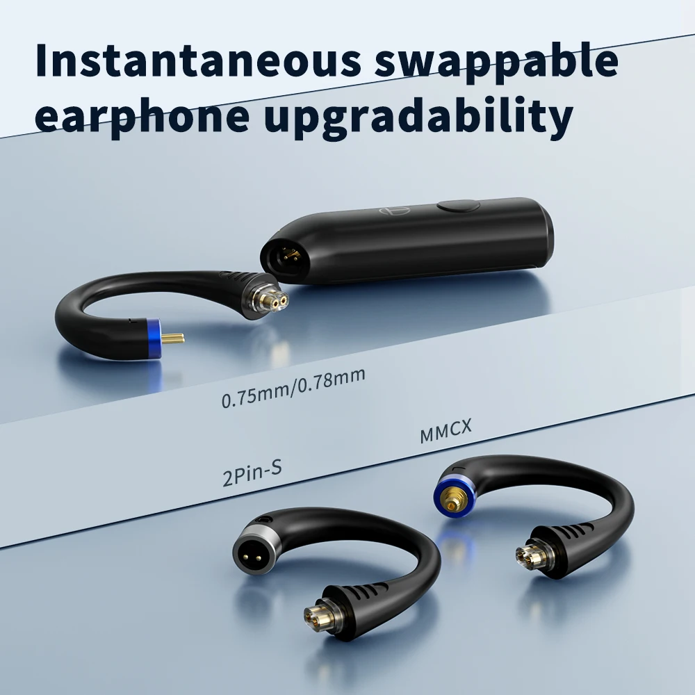 New TRN BT20 pro Módulo de auriculares inalámbricos BT20XS, Bluetooth 5,3, Cable de actualización inalámbrico, conector MMCX de 2 pines, enchufe reemplazable, gancho para la oreja
