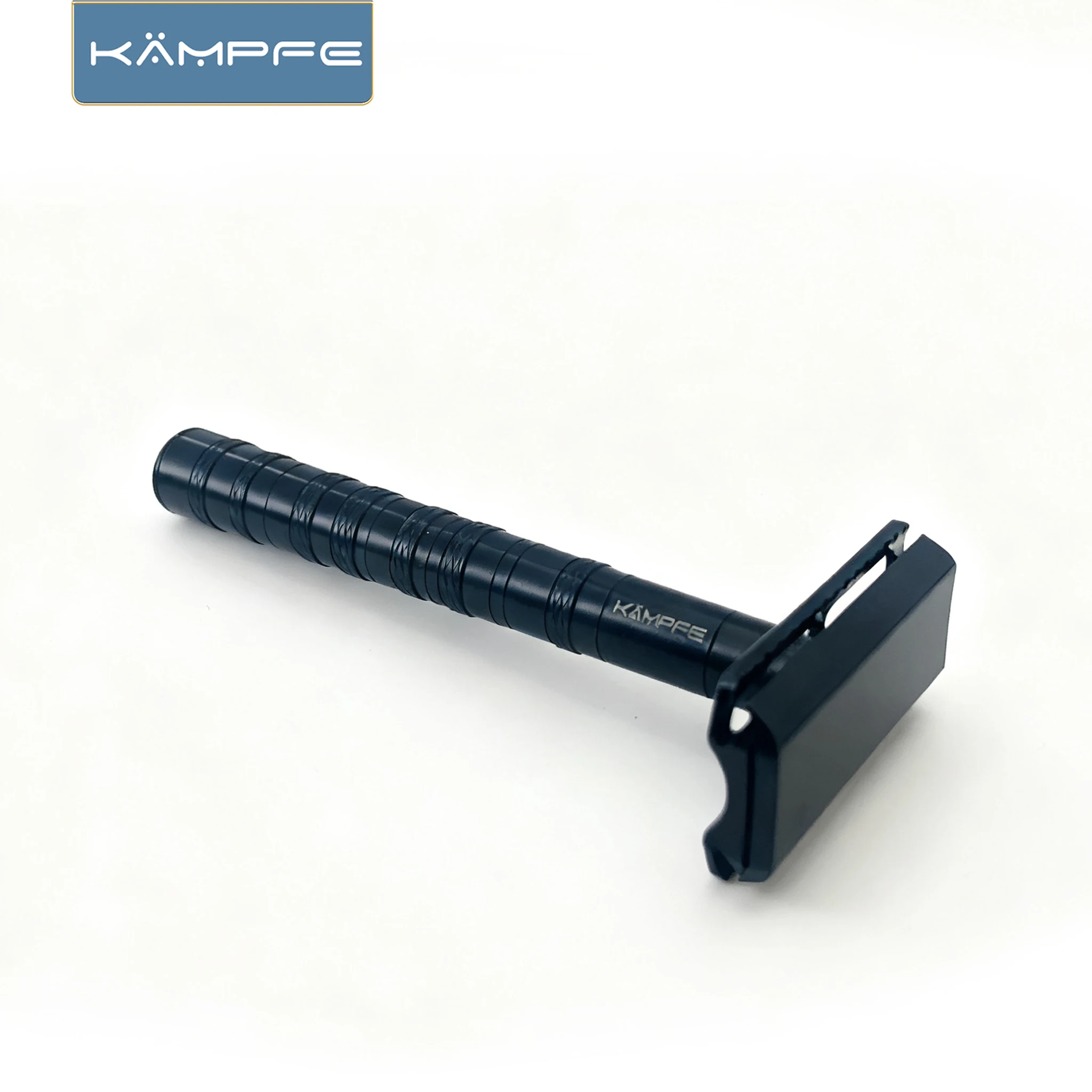 Afeitadora de seguridad de doble filo KAMPFE, afeitadora manual clásica de acero inoxidable, afeitado en húmedo, cabezal angulado de 30 grados para hombres