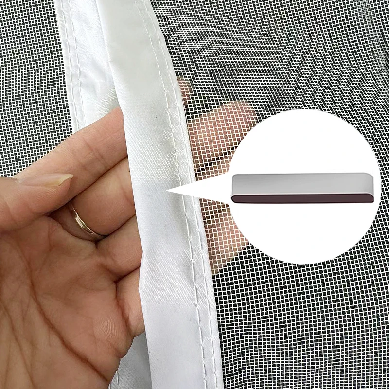 Mosquitera Magnética para Puerta, Cortina Mosquitera a Medida, Pantalla Mosquitera para Puerta con Cierre Automático, Malla Invisible
