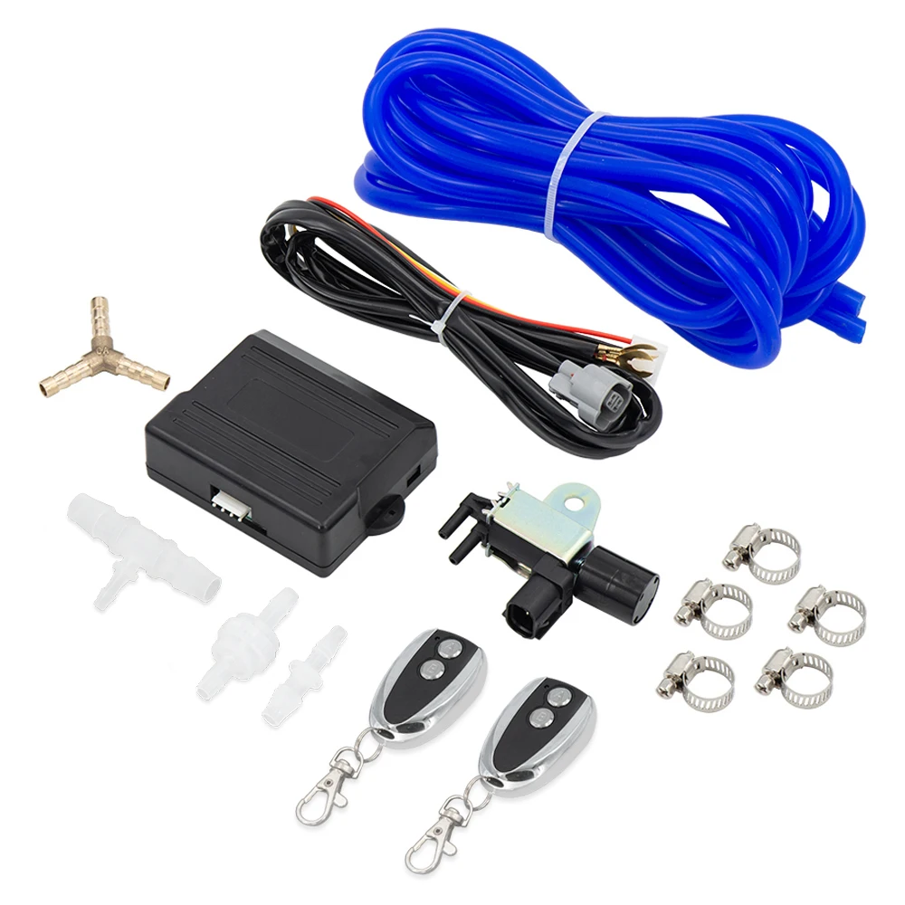 Silenciador de escape de 51mm, 63mm, 76mm con válvula de descarga, corte de escape eléctrico de acero inoxidable, juego de Control remoto Universal