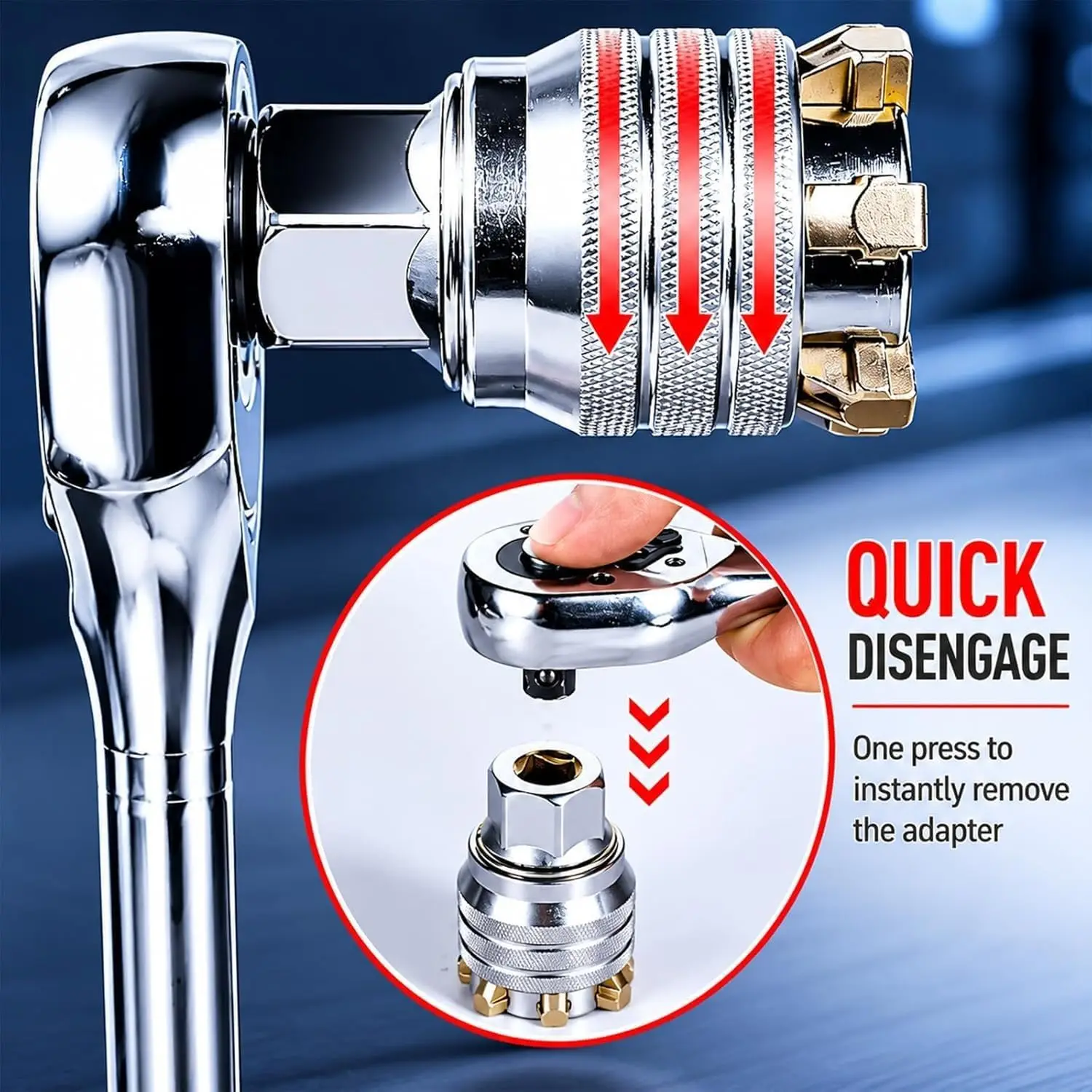 Juego de Llaves de Tubo Universales de 10-19 mm (3/8"-3/4") con Adaptador para Taladro de 3/8", Juego de Llaves de Tubo Pasantes para Reparación Mecánica