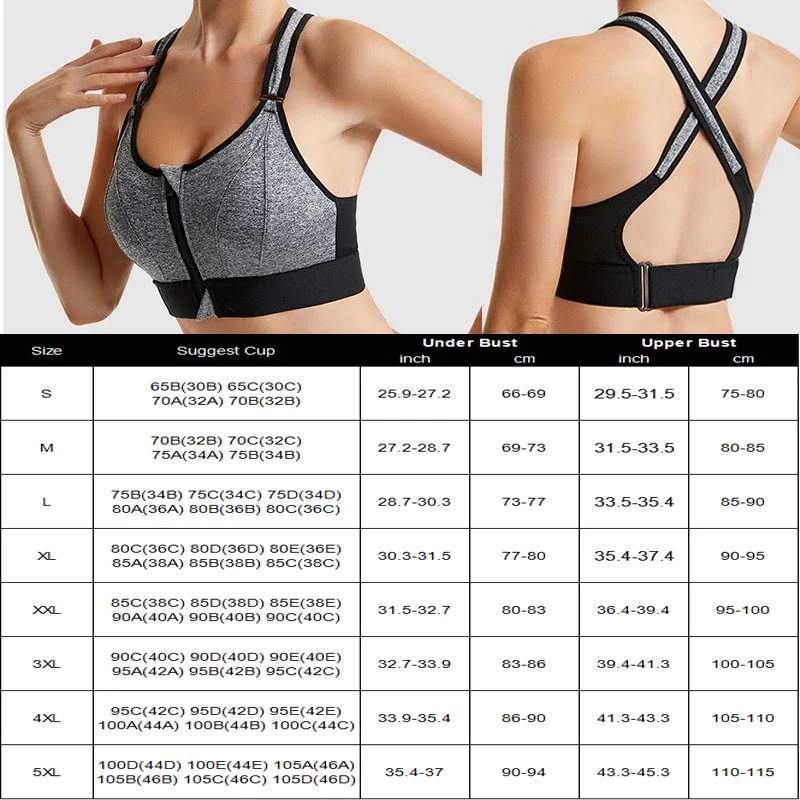 Aiithuug-Sujetador de Yoga cruzado con tiras y cierre frontal para mujer, Sexy, acolchado, a prueba de golpes, sin costuras, deportivo, para gimnasio