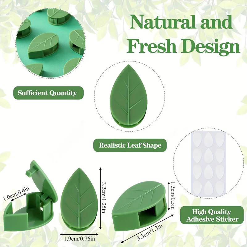 Gancho de fijación autoadhesivo para plantas trepadoras, 10 piezas, Clip de fijación de plantas adhesivas para enredaderas Pothos de jardín
