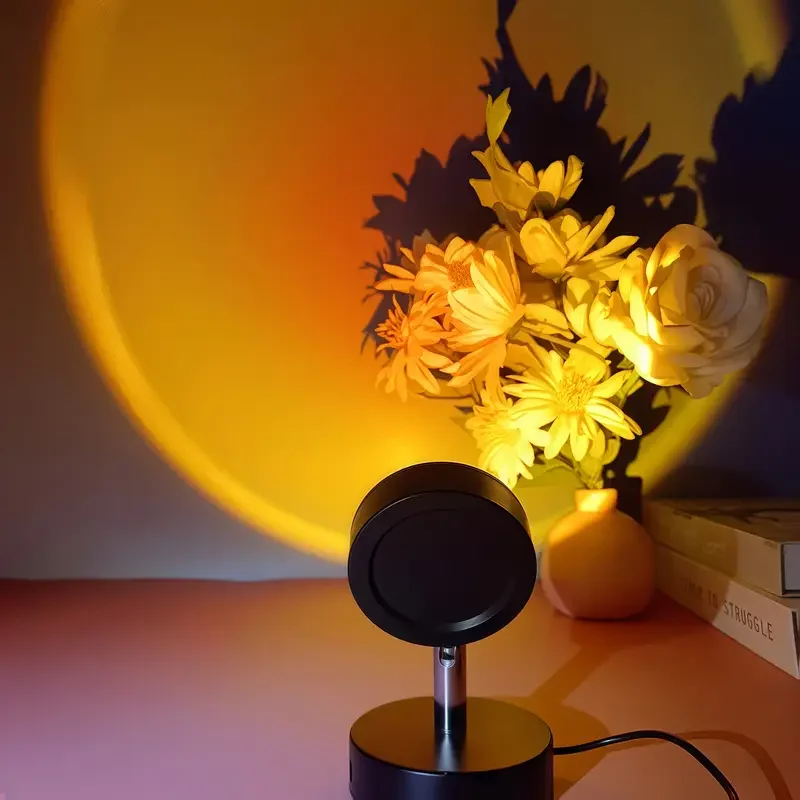 Lámpara de Atmósfera de Atardecer, Luz Nocturna, Lámpara de Noche, Lámpara de Atardecer para Fotografía, Lámpara de Atardecer para Dormitorio, Lámpara de Proyección de Atardecer