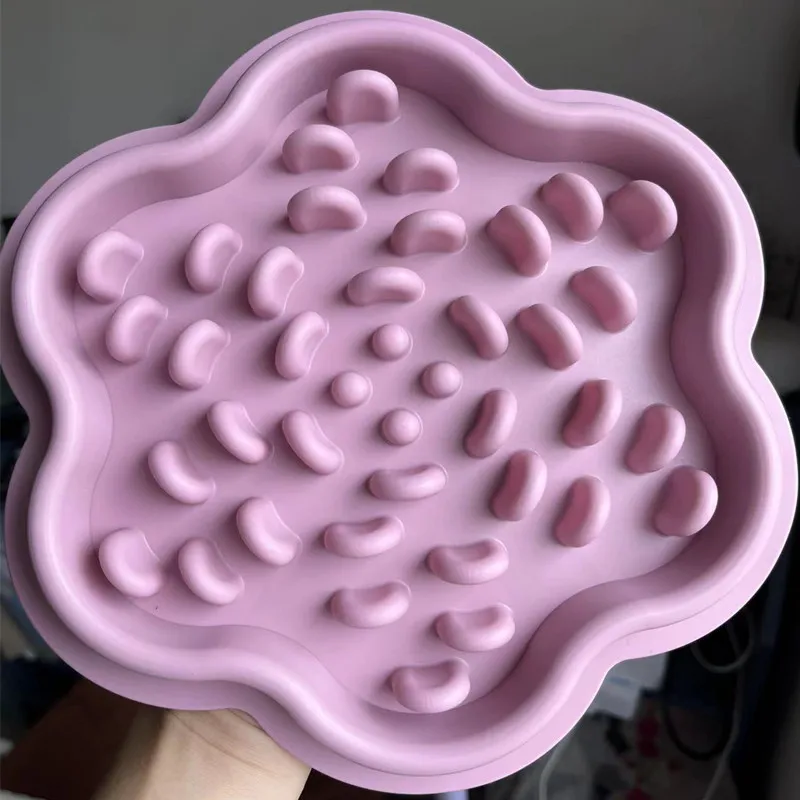 Almohadilla para lamer mascotas de silicona, mantel individual antideslizante de comida lenta para gatos y perros, cuenco para mascotas CW2219 Huan Le Yang Guang