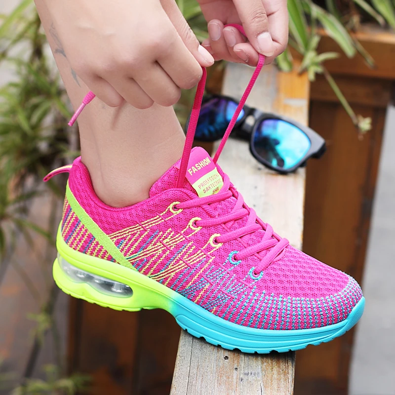 Zapatos deportivos para mujer, zapatos para correr al aire libre de alta calidad, zapatillas deportivas informales transpirables para atletismo, zapatos deportivos antideslizantes para caminar para mujer
