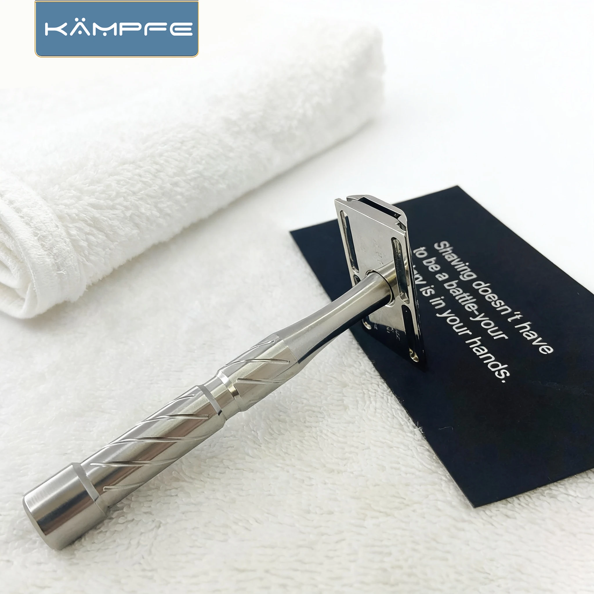 KAMPFE Manual Safety CNC - Acero inoxidable procesado para afeitado en húmedo de piel sensible