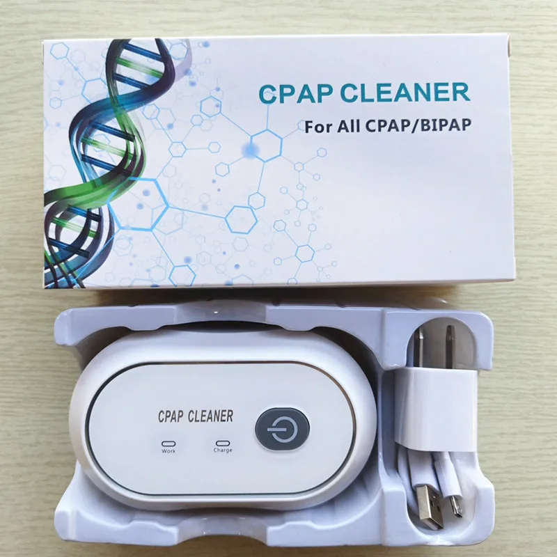 Limpiador y Esterilizador Portátil de CPAP con Ozono, Solución de Limpieza para Mascarillas y Tubos APAP BiPAP, Ionizador de Ozono